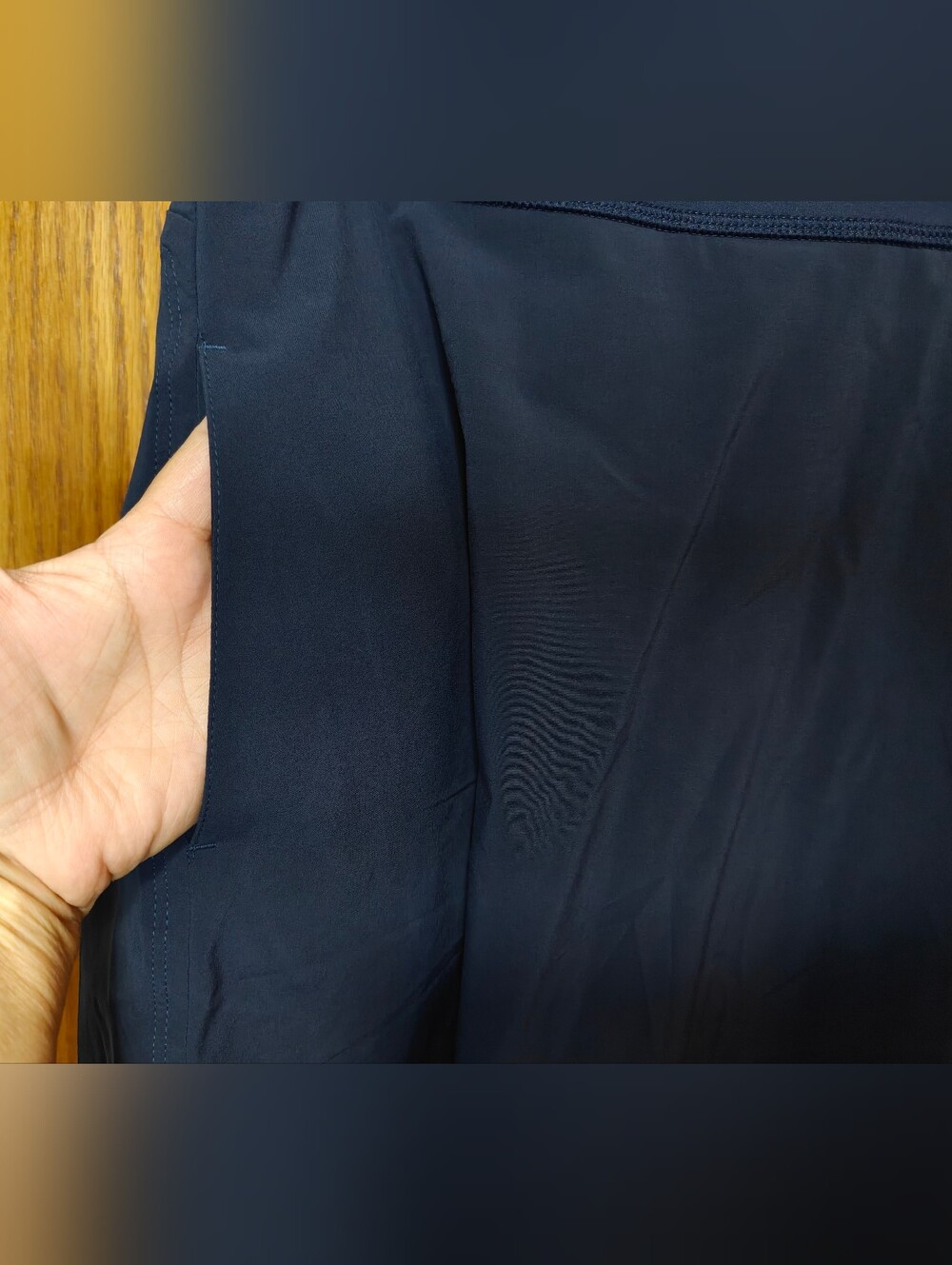 Puma Navy Elastic Waist Mini Skirt with Built In Shorts, Size L - Picture 2 of 7